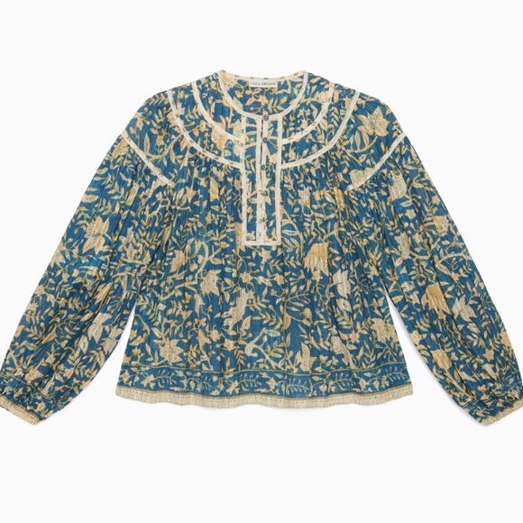 ULLA JOHNSON Kirana Lanai Blouse Top - Picture 2 of 11